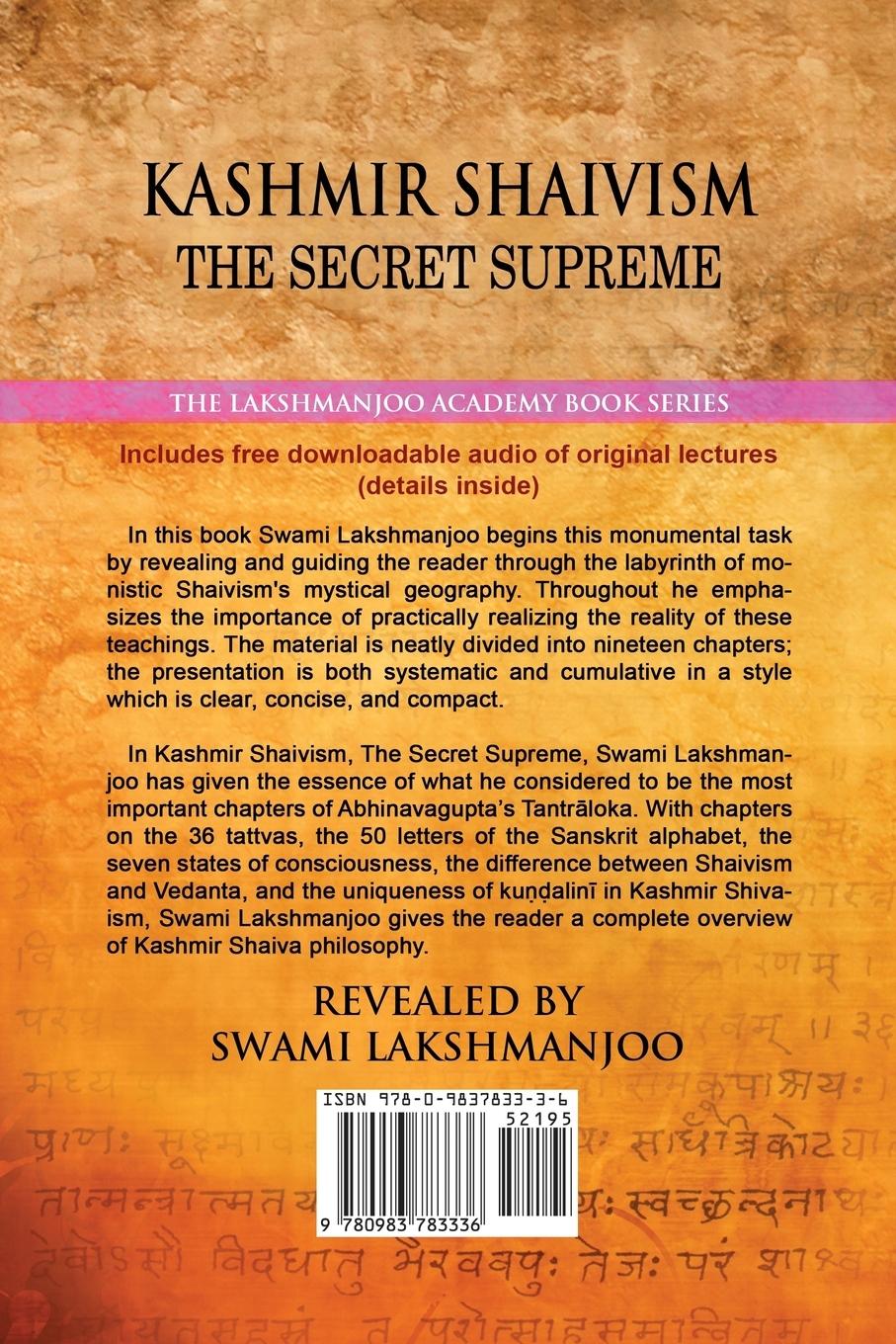 Rückseitencover Kashmir Shaivism