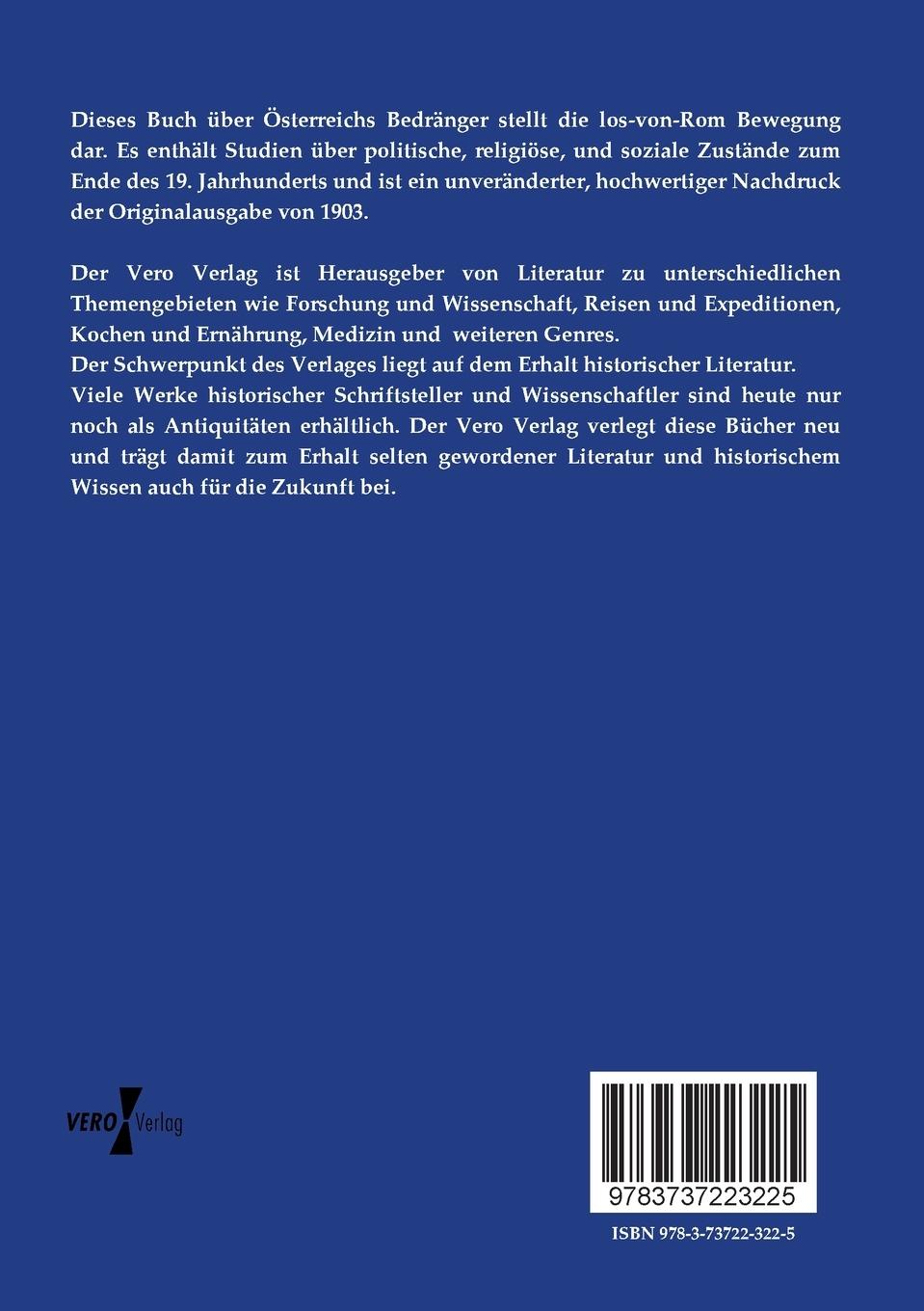 Rückseitencover Österreichs Bedränger