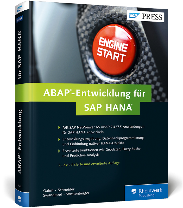 Vorderes Coverbild ABAP-Entwicklung für SAP HANA