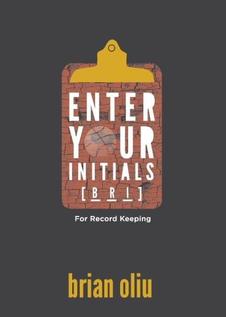 Vorderes Coverbild Enter Your Initials for Record Keeping