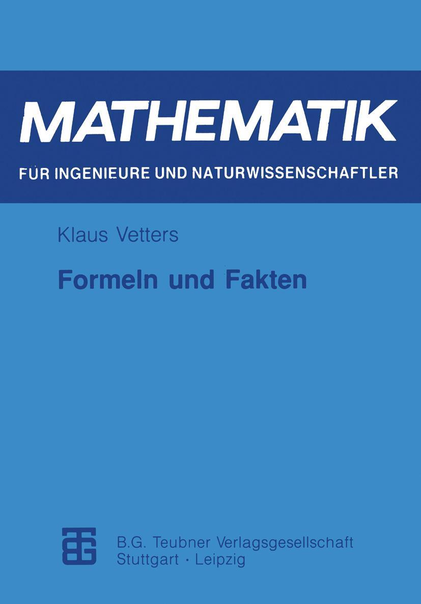 Vorderes Coverbild Formeln und Fakten