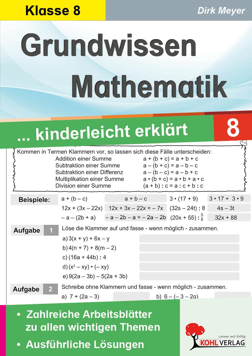 Vorderes Coverbild Grundwissen Mathematik / Klasse 8