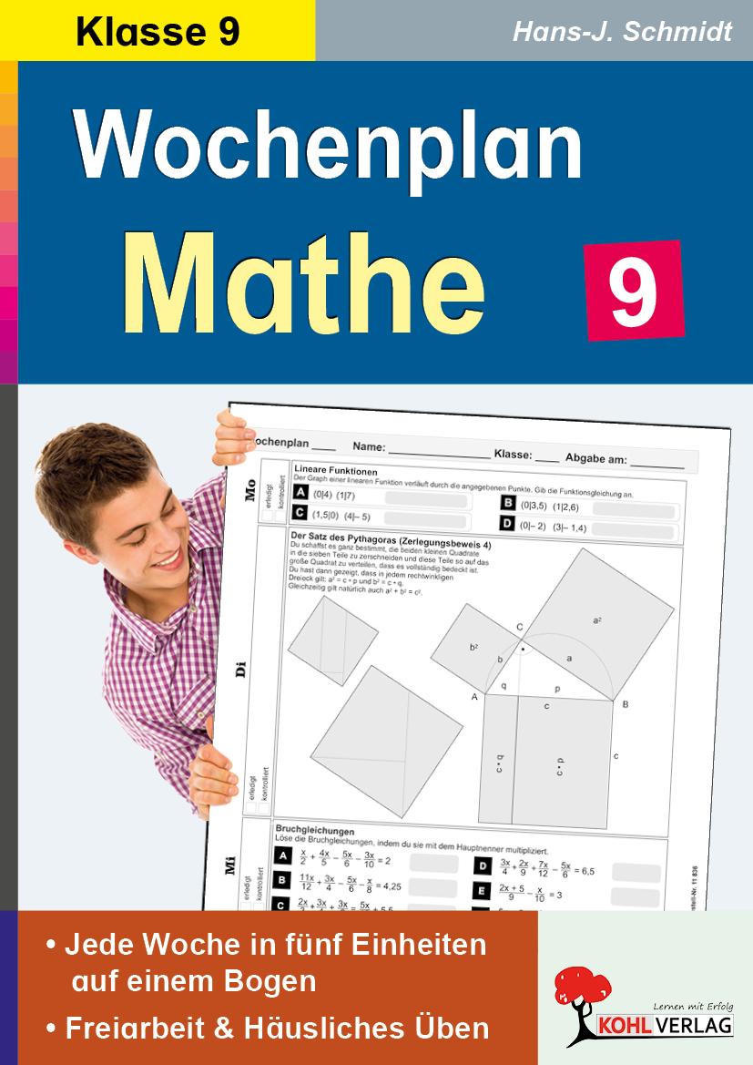 Vorderes Coverbild Wochenplan Mathe / Klasse 9