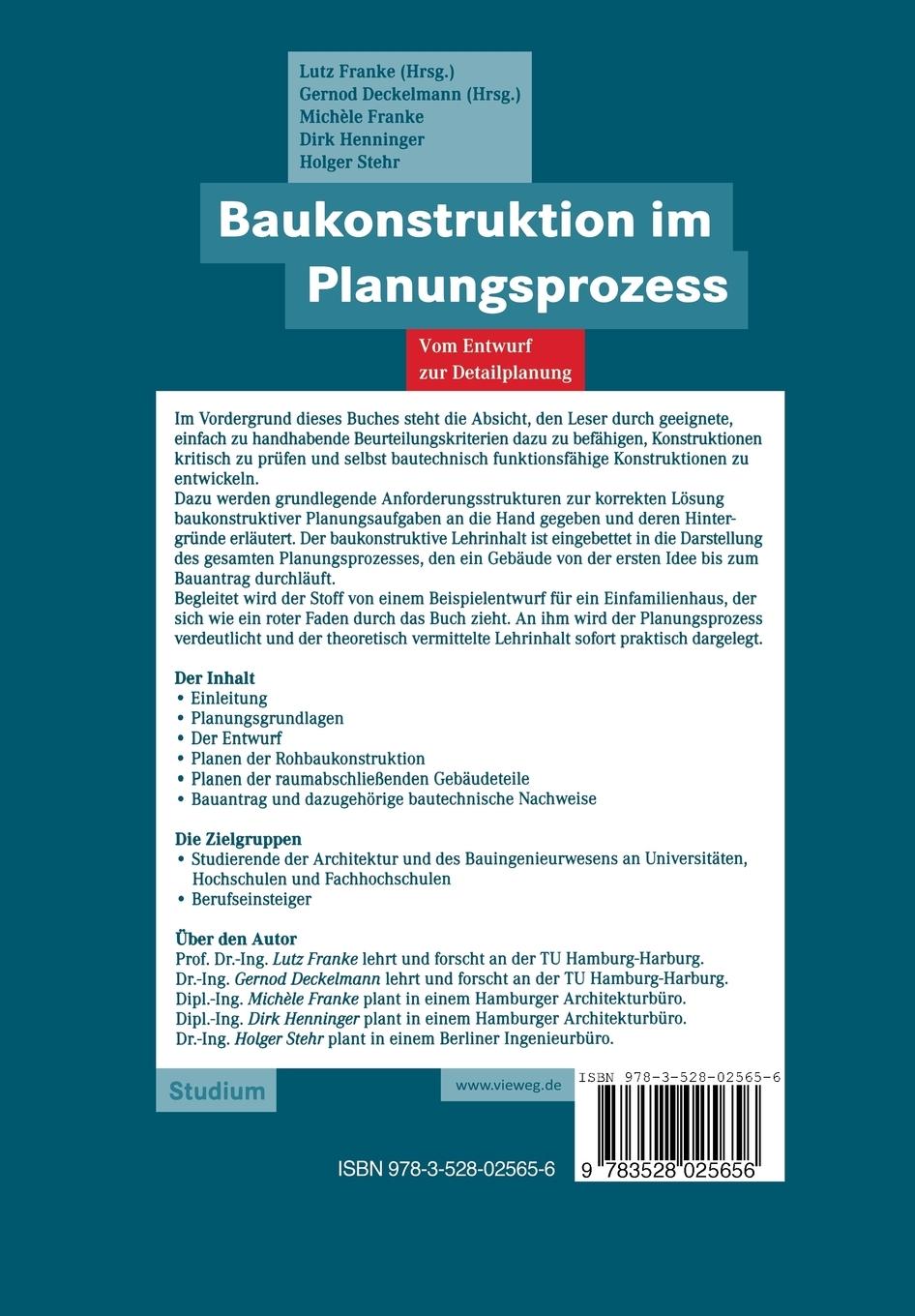 Rückseitencover Baukonstruktion im Planungsprozess