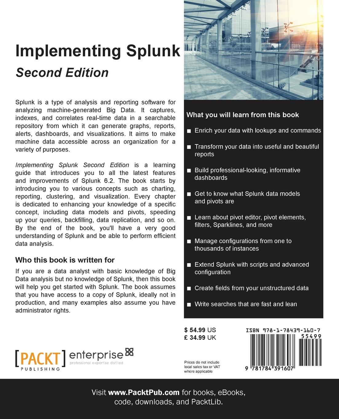 Rückseitencover Implementing Splunk - Second Edition