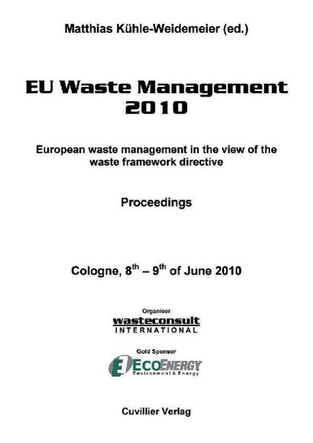 Vorderes Coverbild EU Waste Management 2010. European waste management in the view of the waste framework directive