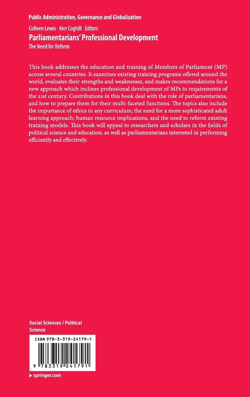 Rückseitencover Parliamentarians' Professional Development