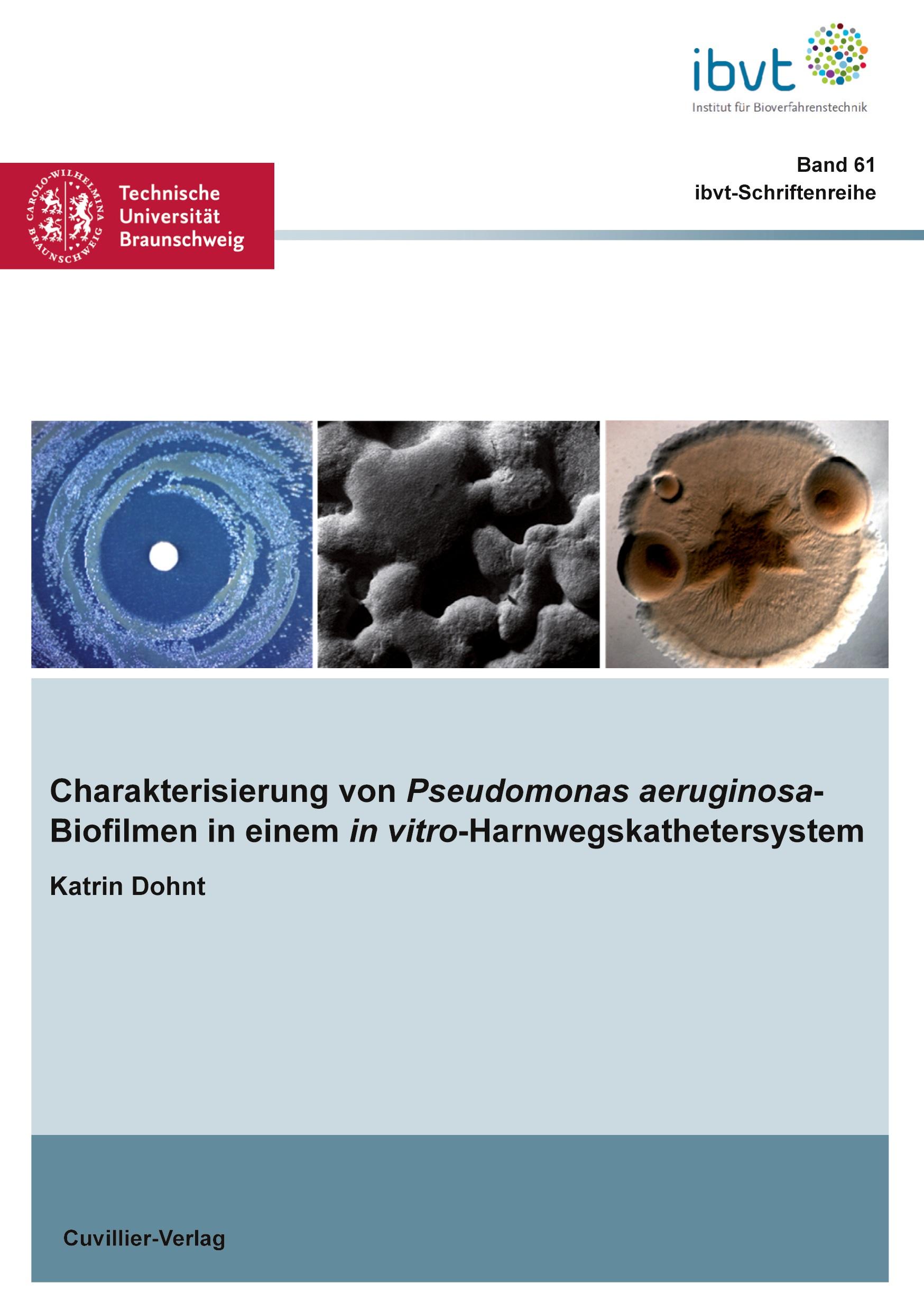Vorderes Coverbild Charakterisierung von Pseudomonas aeruginosa-Biofilmen in einem in vitro-Harnwegskathetersystem
