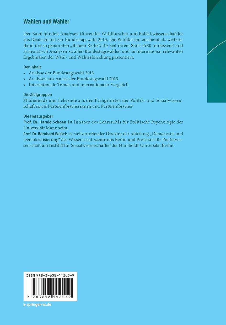 Rückseitencover Wahlen und Wähler