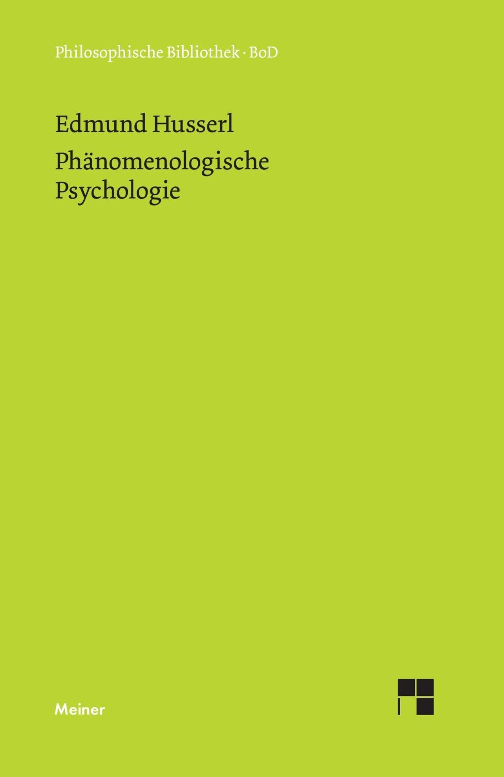 Vorderes Coverbild Phänomenologische Psychologie