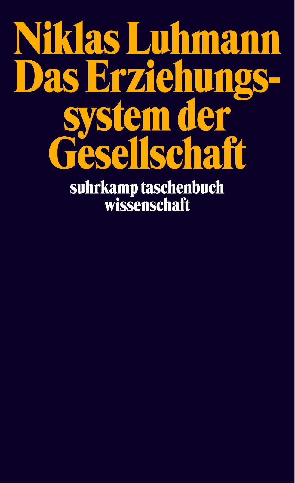 Vorderes Coverbild Das Erziehungssystem der Gesellschaft