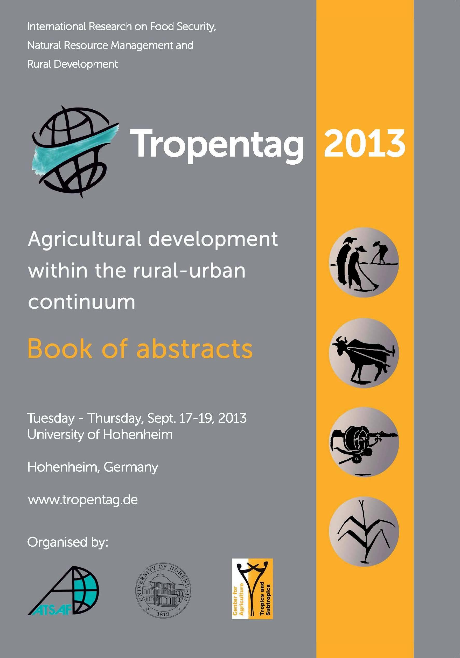 Vorderes Coverbild Tropentag 2013. Agricultural development within the rural-urban continuum