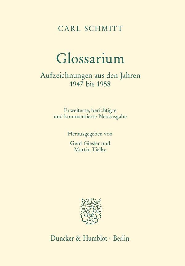 Vorderes Coverbild Glossarium.