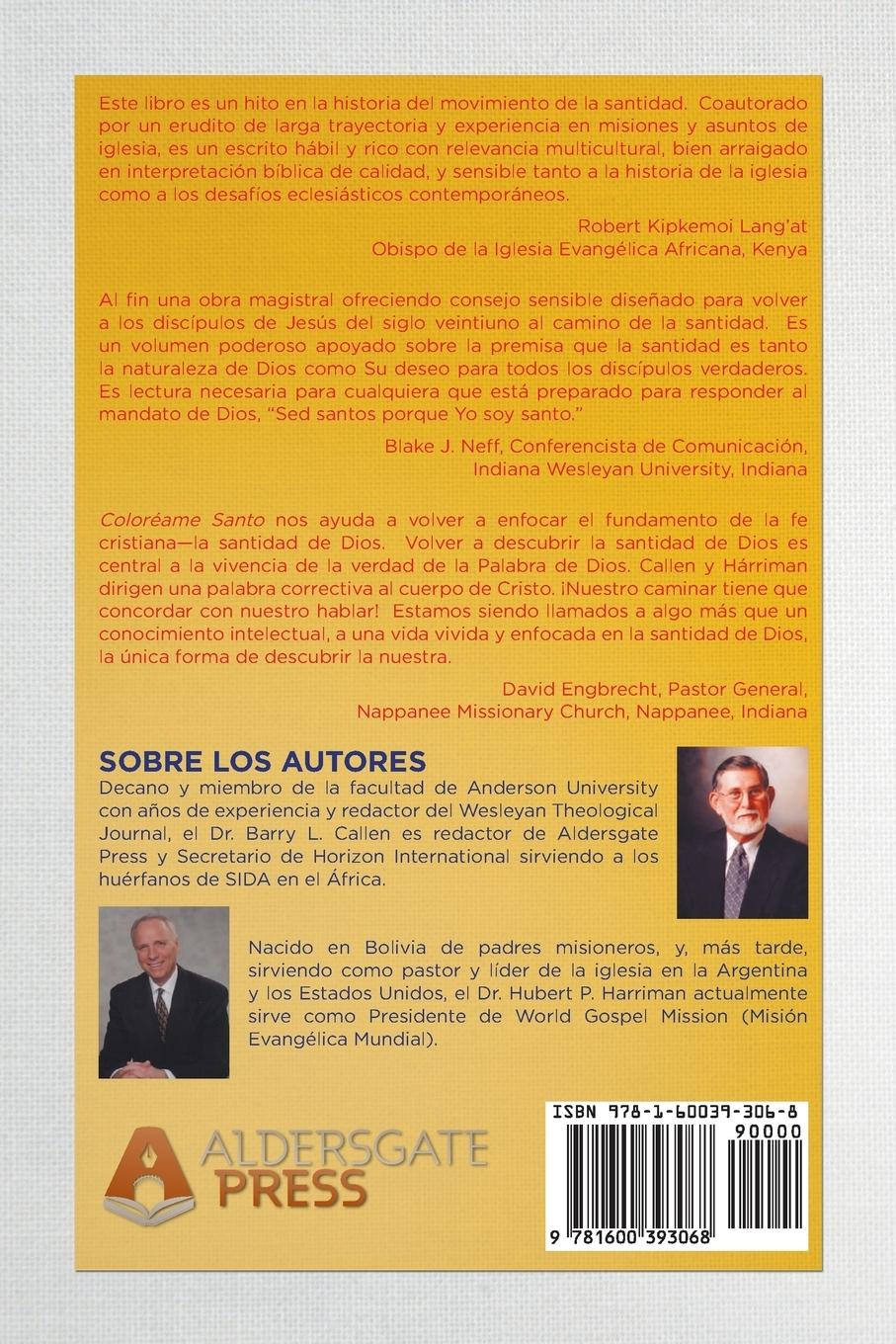 Rückseitencover Coloréame Santo