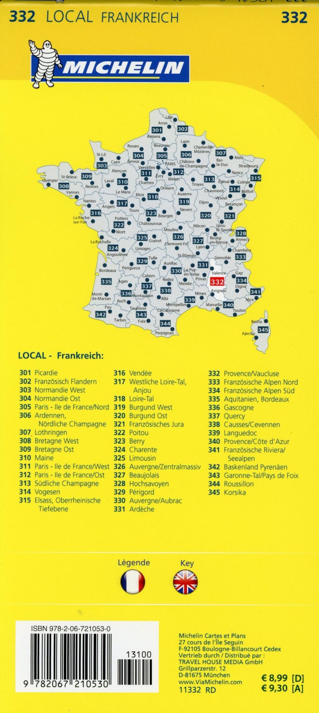 Beispielinhalt (Bild) Michelin Provence - Vaucluse - Local 332