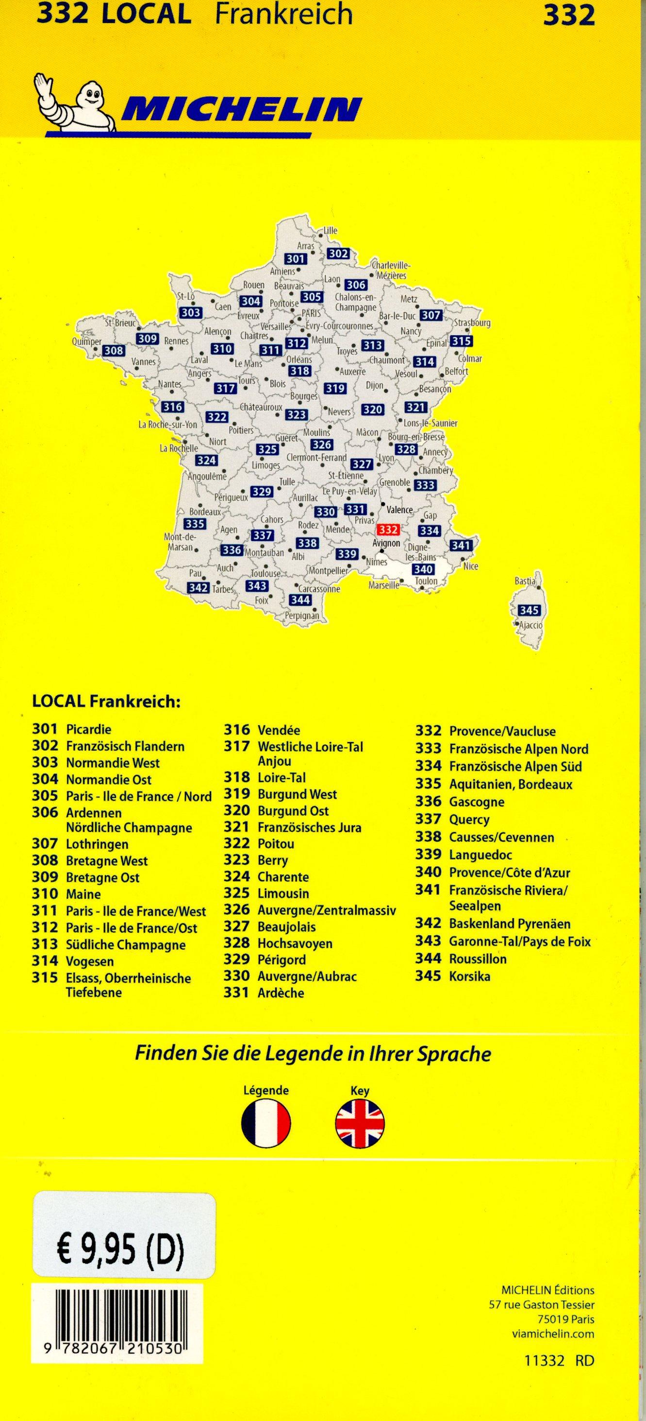 Beispielinhalt (Bild) Michelin Provence - Vaucluse - Local 332