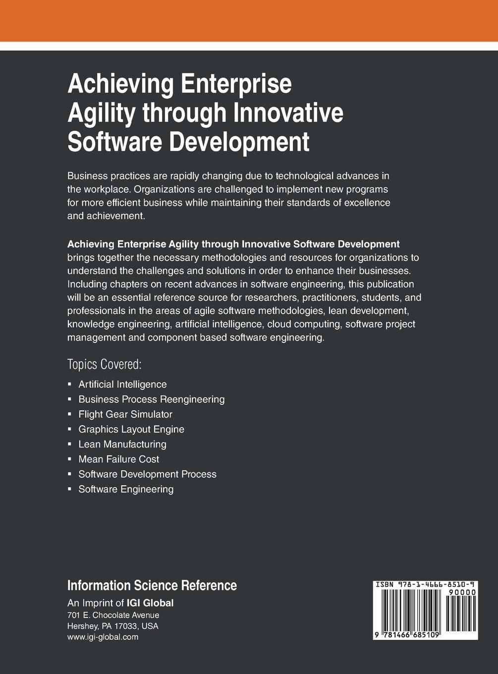 Rückseitencover Achieving Enterprise Agility through Innovative Software Development