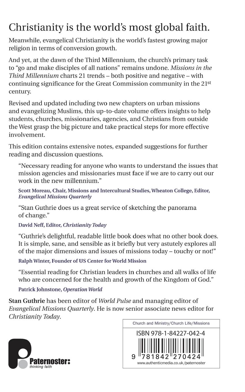 Rückseitencover Missions in the Third Millennium