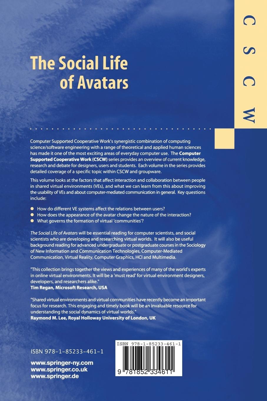 Rückseitencover The Social Life of Avatars