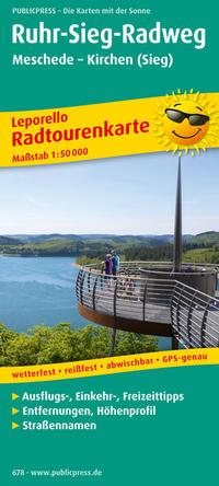 Vorderes Coverbild Ruhr-Sieg-Radweg Radtourenkarte