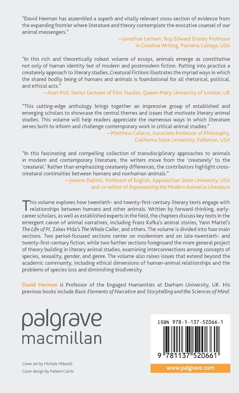 Rückseitencover Creatural Fictions