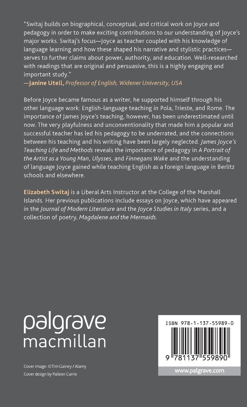 Rückseitencover James Joyce's Teaching Life and Methods