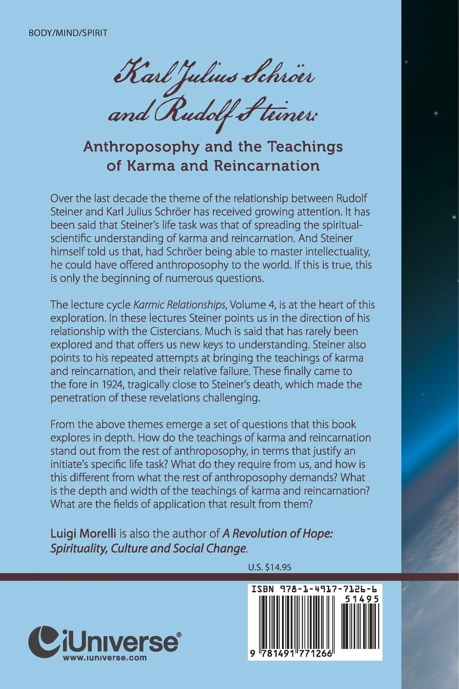 Rückseitencover Karl Julius Schröer and Rudolf Steiner