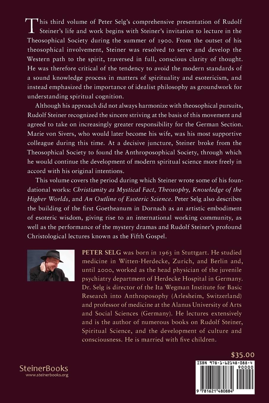 Rückseitencover Rudolf Steiner, Life and Work