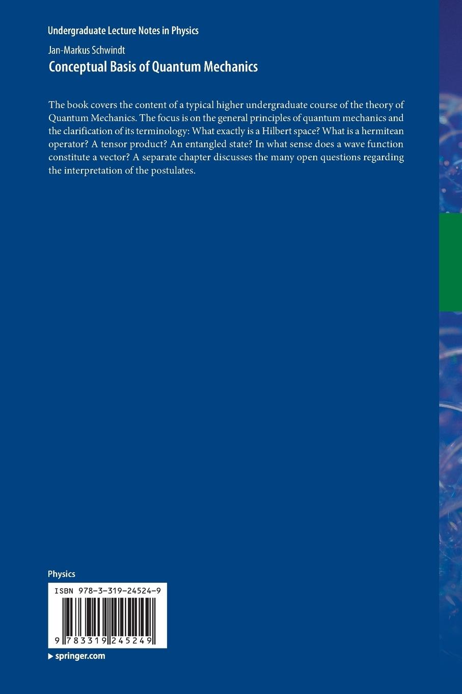Rückseitencover Conceptual Basis of Quantum Mechanics