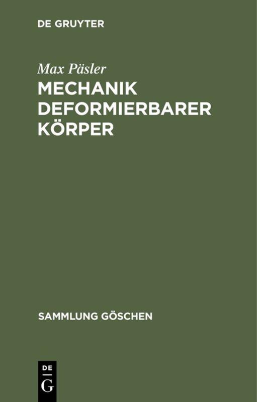 Vorderes Coverbild Mechanik deformierbarer Körper
