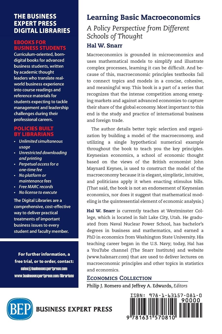 Rückseitencover Learning Basic Macroeconomics