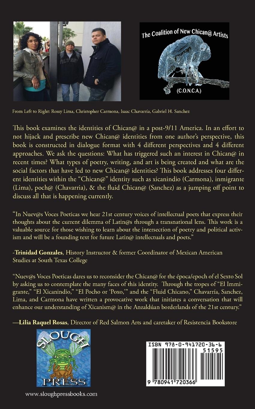 Rückseitencover Nuevas Voces Poeticas: A Dialogue about New Chican@ Identities