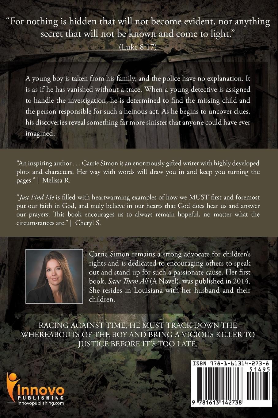 Rückseitencover Just Find Me (A Novel)