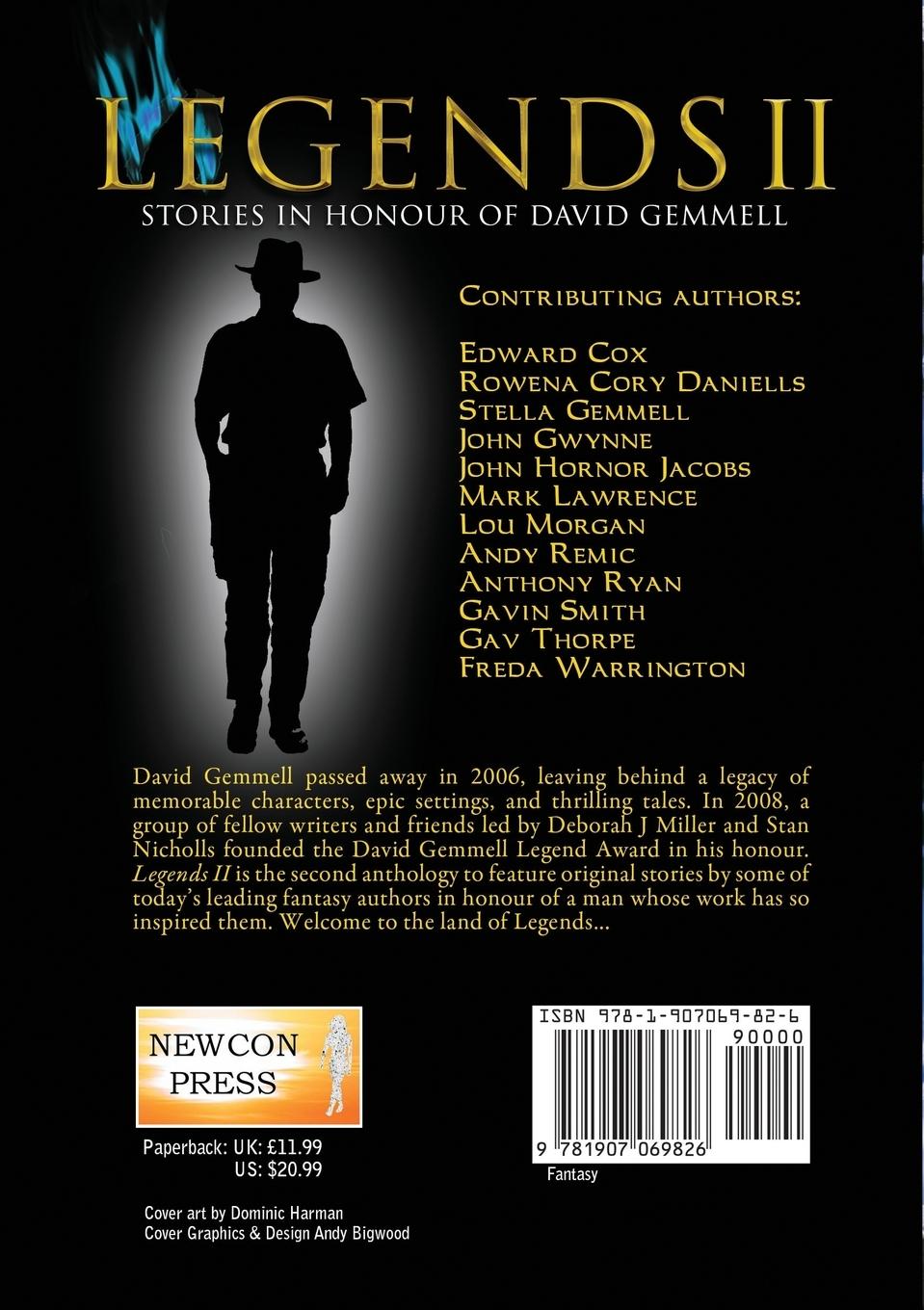 Rückseitencover Legends 2, Stories in Honour of David Gemmell