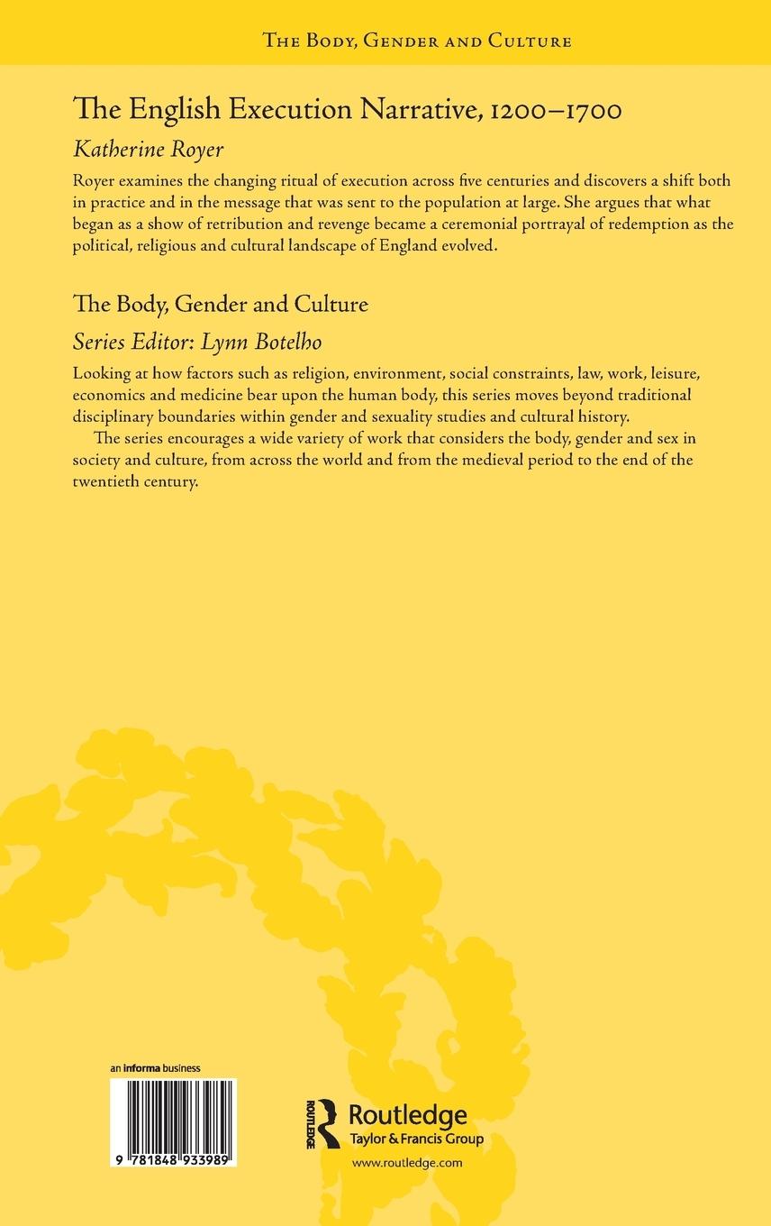 Rückseitencover The English Execution Narrative, 1200-1700