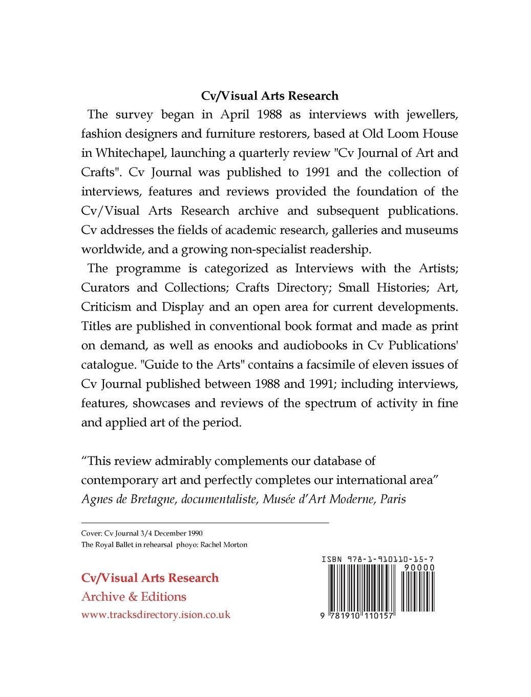 Rückseitencover Guide to the Arts