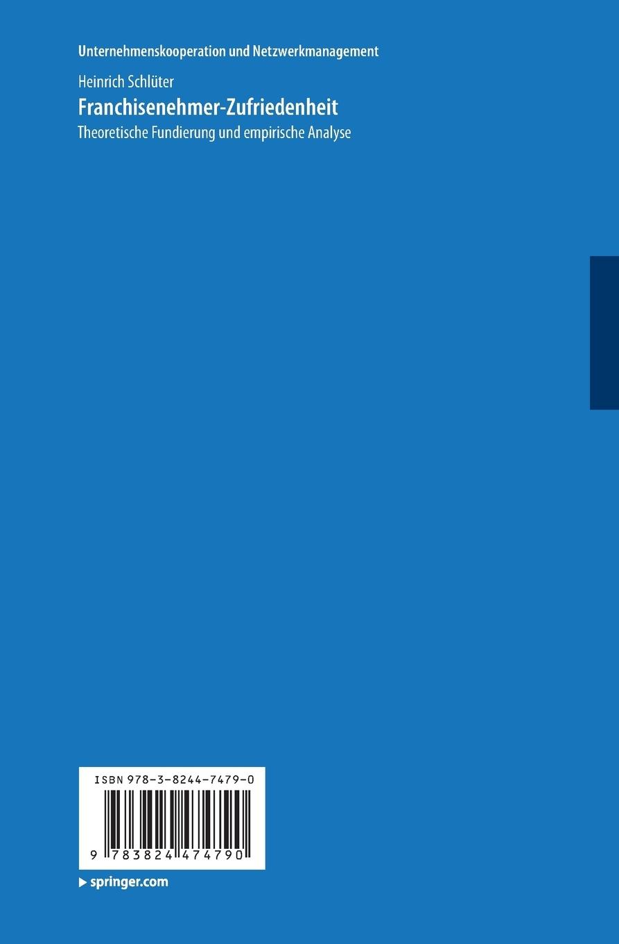 Rückseitencover Franchisenehmer-Zufriedenheit