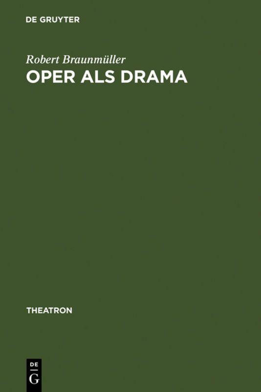 Vorderes Coverbild Oper als Drama