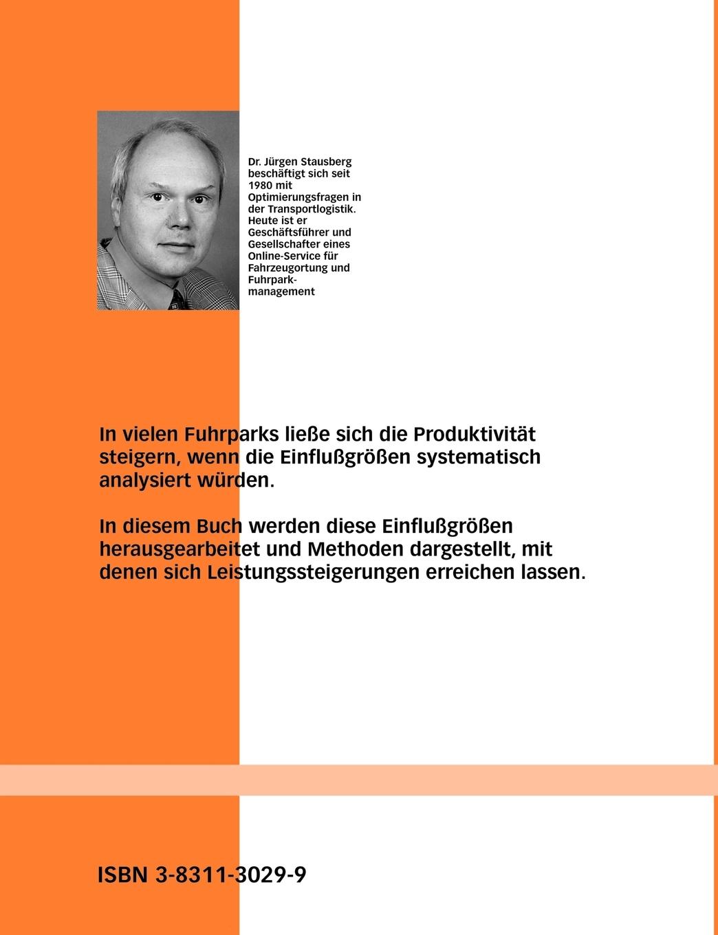 Rückseitencover Das Problem der Realisierung leistungsbezogenen Verhaltens des Fahrpersonals im werkseigenen Fuhrpark