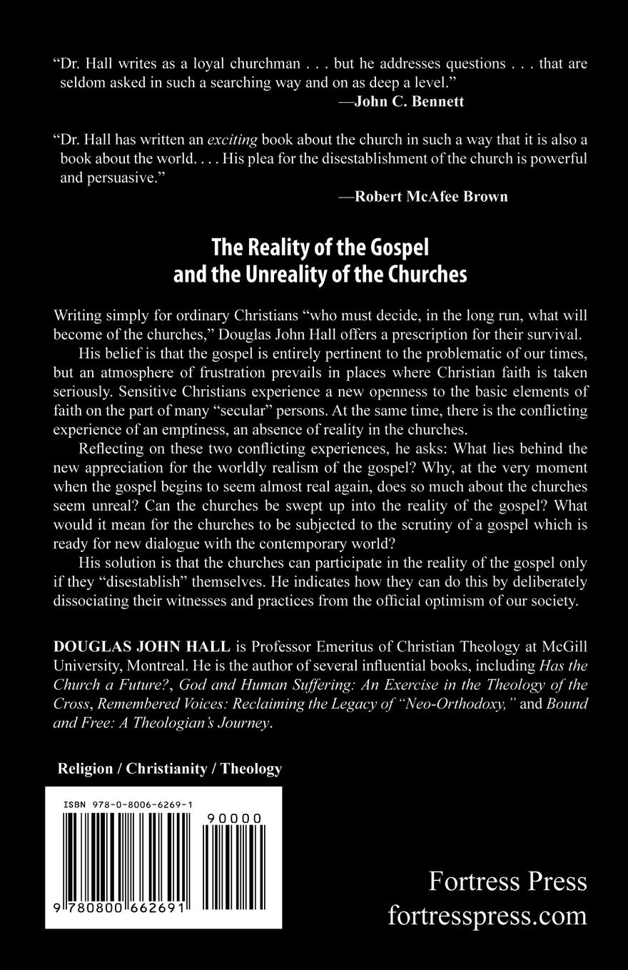 Rückseitencover The Reality of the Gospel and the Unreality of the Churches