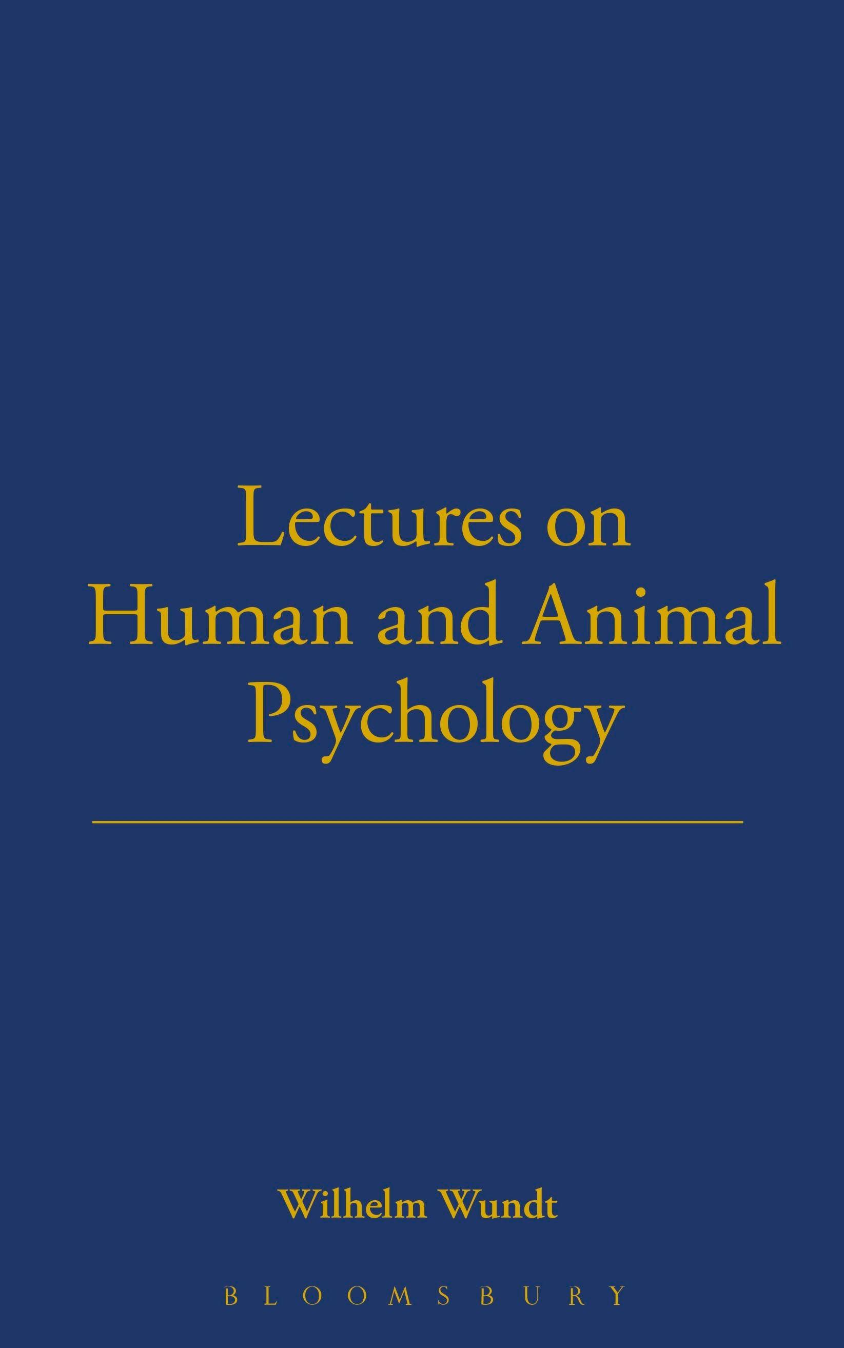Vorderes Coverbild Lectures on Human and Animal Psychology (1892; English 1894)