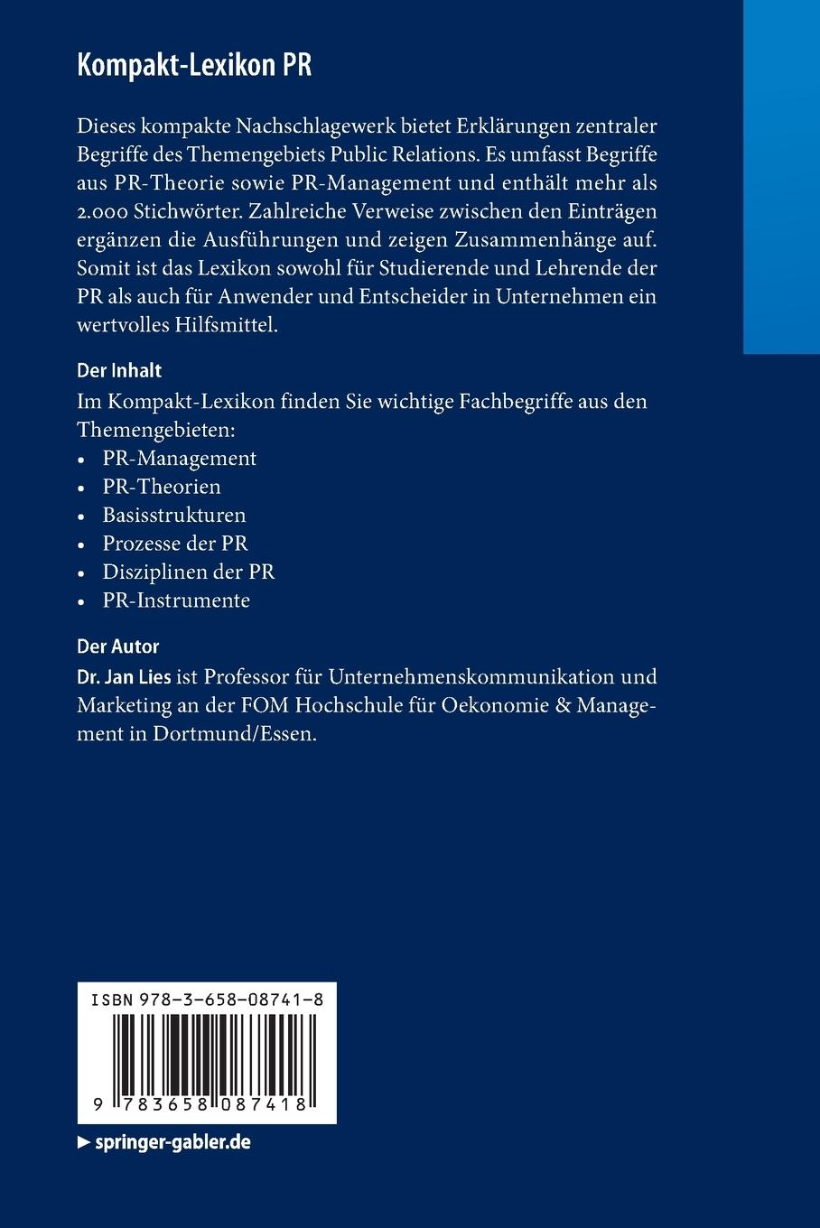 Rückseitencover Kompakt-Lexikon PR