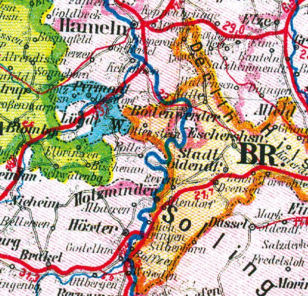Beispielinhalt (Bild) General-Karte Deutsches Reich - Deutschland, 1910