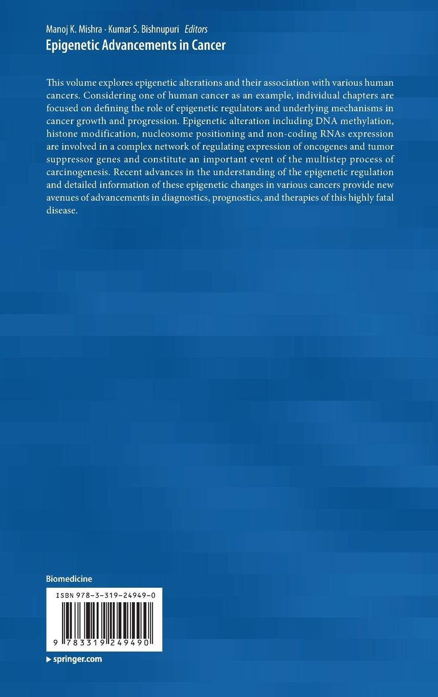 Rückseitencover Epigenetic Advancements in Cancer