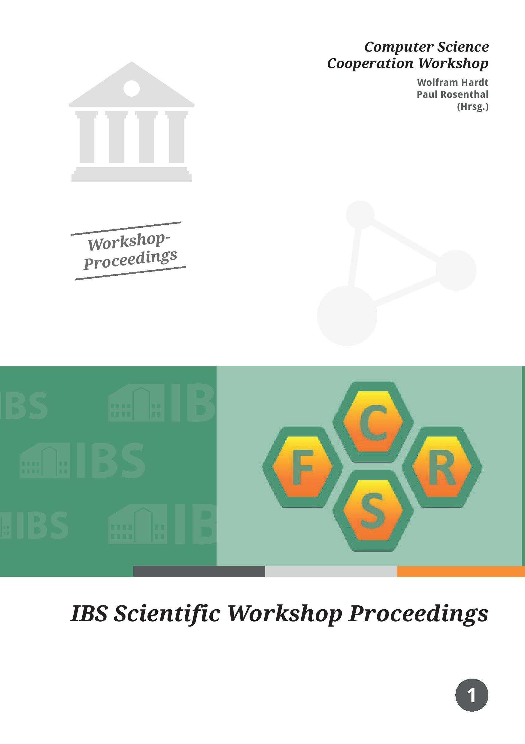 Vorderes Coverbild Computer Science Cooperation Workshop