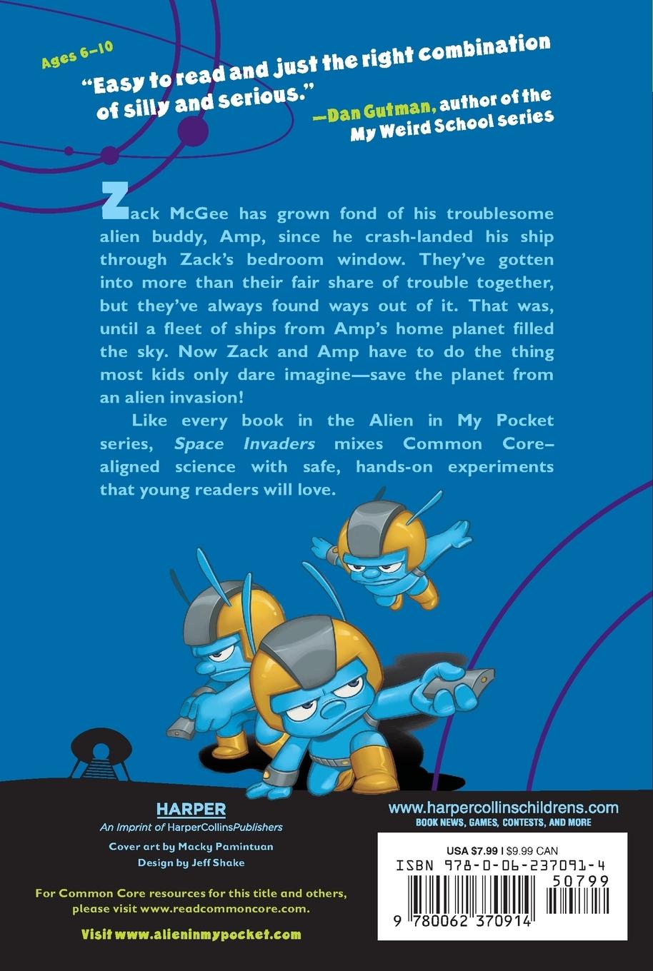 Rückseitencover Alien in My Pocket #8: Space Invaders