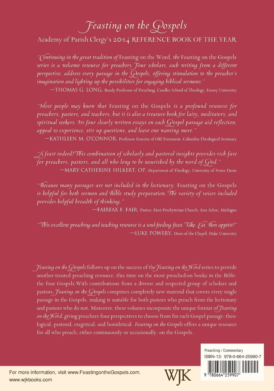 Rückseitencover Feasting on the Gospels, Luke Volume 2