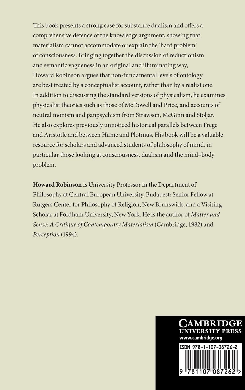 Rückseitencover From the Knowledge Argument to Mental Substance