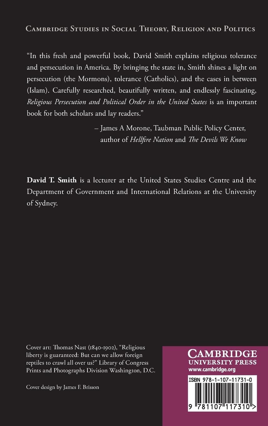 Rückseitencover Religious Persecution and Political Order in the United States