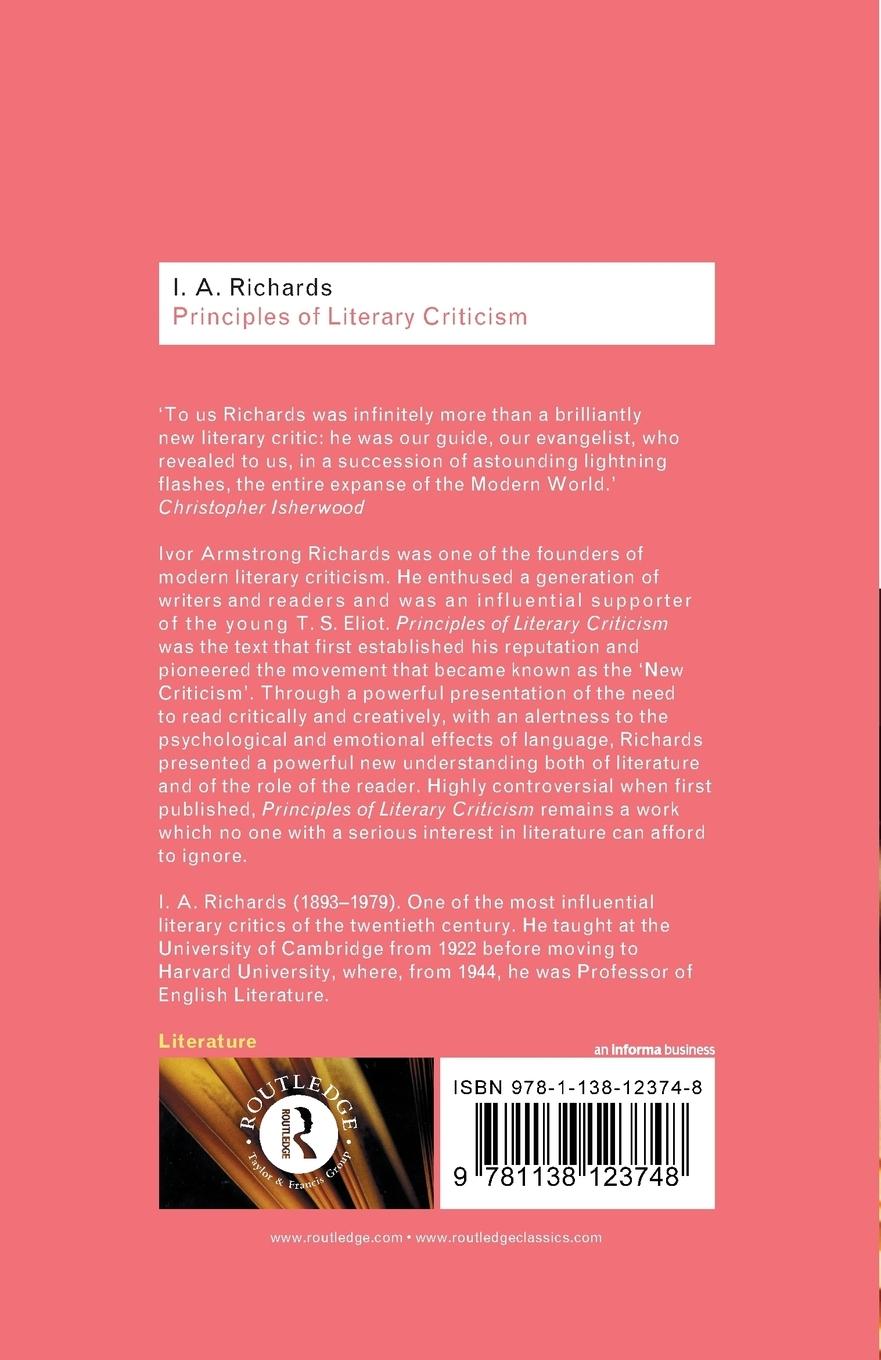 Rückseitencover Principles of Literary Criticism